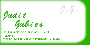 judit gubics business card